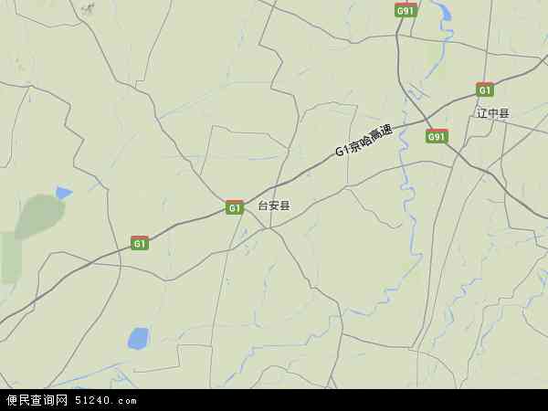 台安县地形图 - 台安县地形图高清版 - 2024年台安县地形图