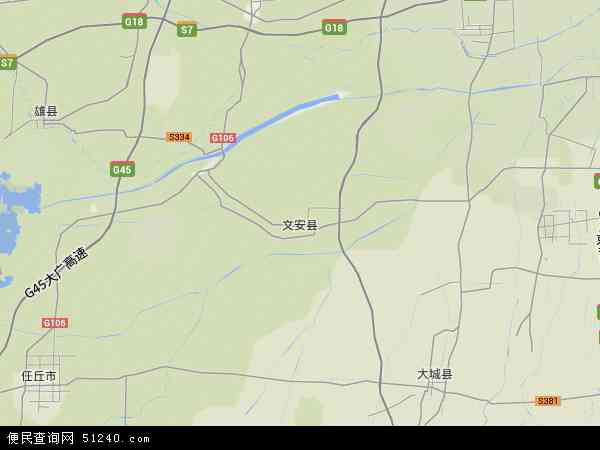 文安县地形图 - 文安县地形图高清版 - 2024年文安县地形图