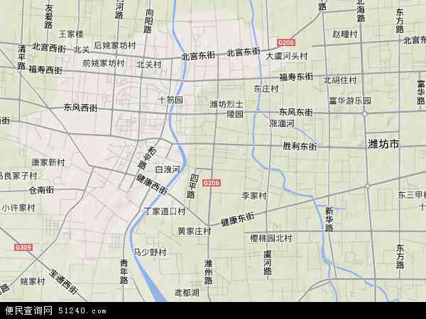 潍州路地形图 - 潍州路地形图高清版 - 2024年潍州路地形图