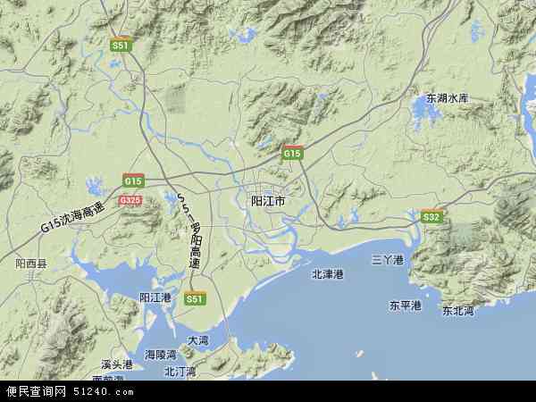 阳江市地形图 - 阳江市地形图高清版 - 2024年阳江市地形图