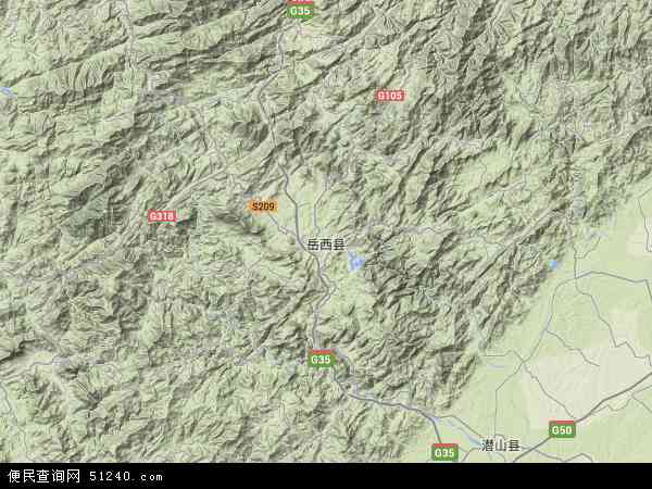 岳西县地形图 - 岳西县地形图高清版 - 2024年岳西县地形图