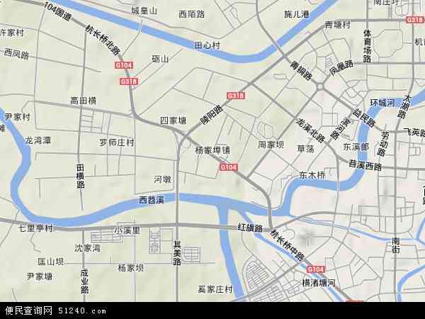 杨家埠地形图 - 杨家埠地形图高清版 - 2024年杨家埠地形图