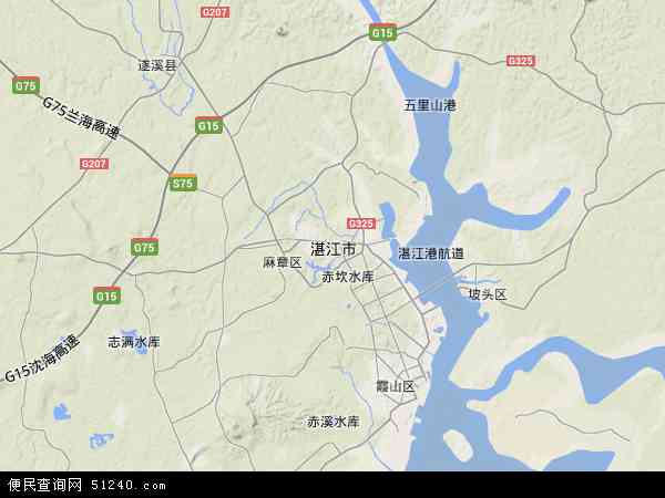 湛江市地形图 - 湛江市地形图高清版 - 2024年湛江市地形图