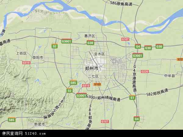 郑州市地形图 - 郑州市地形图高清版 - 2024年郑州市地形图