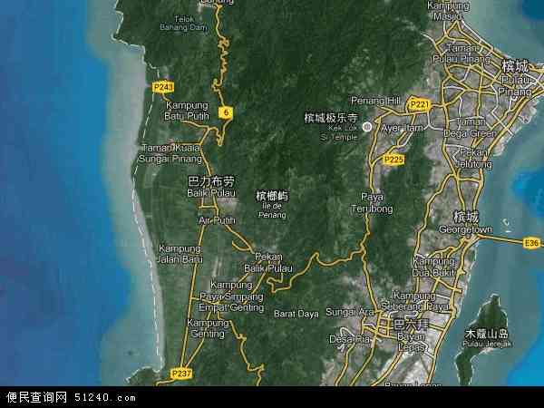 槟榔屿卫星地图 - 槟榔屿高清卫星地图 - 槟榔屿高清航拍地图 - 2024年槟榔屿高清卫星地图