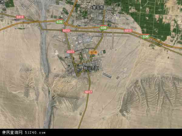 中国新疆维吾尔自治区克拉玛依市独山子区地图(卫星地图)