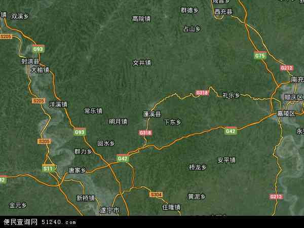 蓬溪县卫星地图 - 蓬溪县高清卫星地图 - 蓬溪县高清航拍地图 - 2021