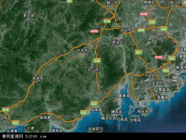 台山市卫星地图 - 台山市高清卫星地图 - 台山市高清航拍地图 - 2024年台山市高清卫星地图