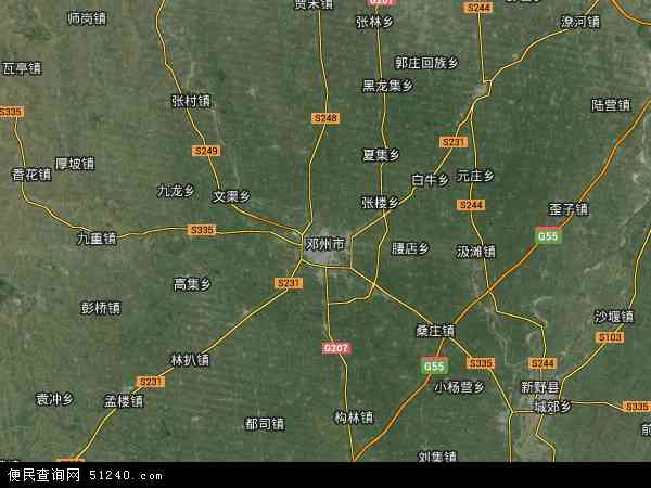 邓州市卫星地图 - 邓州市高清卫星地图 - 邓州市高清航拍地图 - 2024年邓州市高清卫星地图