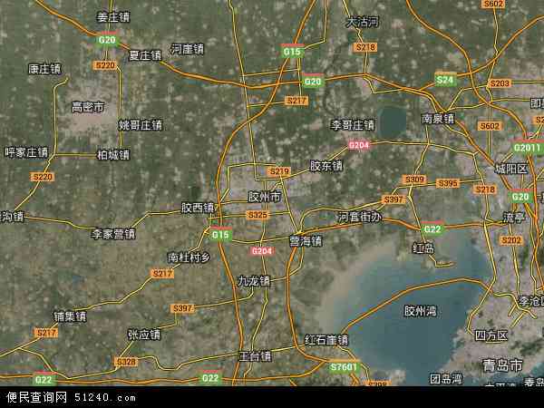 胶州市卫星地图 - 胶州市高清卫星地图 - 胶州市高清航拍地图 - 2024年胶州市高清卫星地图