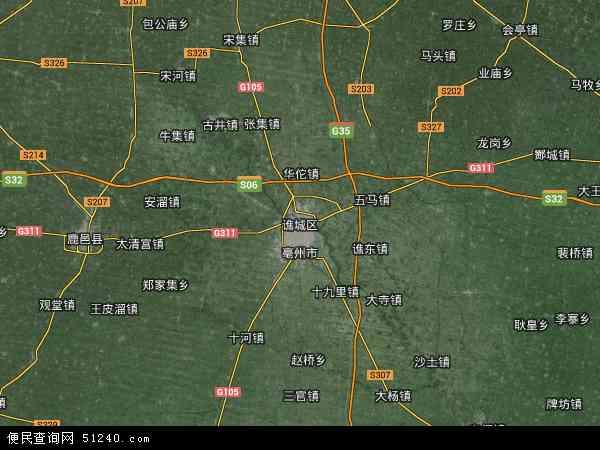 谯城区卫星地图 - 谯城区高清卫星地图 - 谯城区高清航拍地图 - 2024年谯城区高清卫星地图