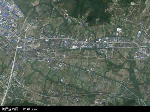 中国浙江省宁波市鄞州区五乡镇地图(卫星地图)