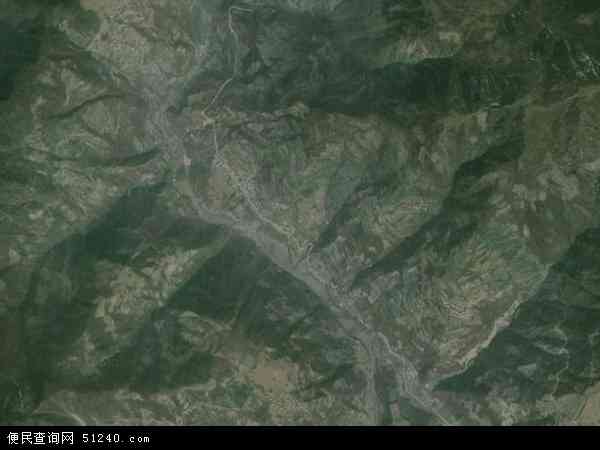 中国甘肃省甘南藏族自治州舟曲县大峪乡地图(卫星地图)