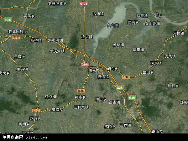 安徽省滁州市明光市地图(地图)