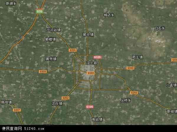 中国山东省济宁市汶上县地图(卫星地图)