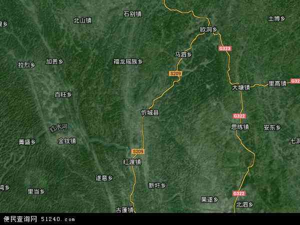 广西壮族来宾市忻城县地图(地图)