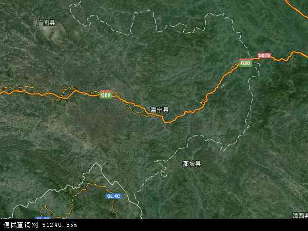 富宁县地图 - 富宁县高清地图 - 富宁县高清航拍地图 - 2021