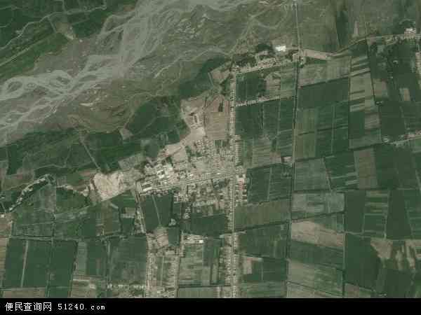 中国新疆维吾尔自治区阿克苏地区拜城县温巴什乡地图(卫星地图)