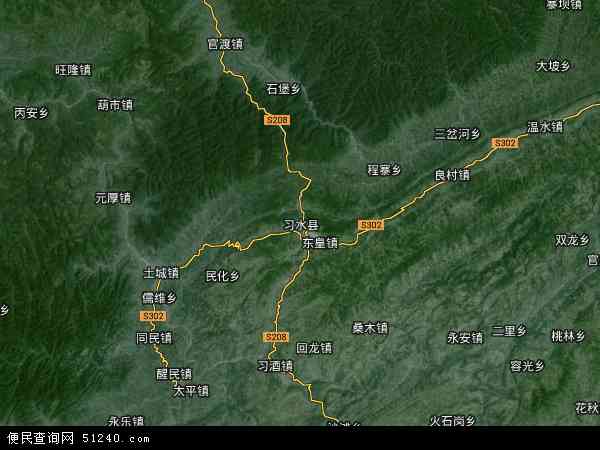 习水县卫星地图 - 习水县高清卫星地图 - 习水县高清航拍地图 - 2021