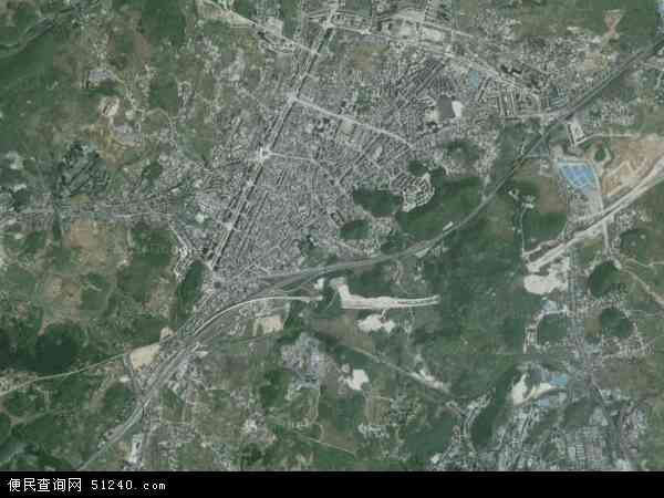 中国贵州省贵阳市清镇市红枫湖镇地图(卫星地图)