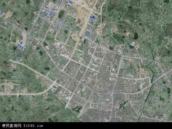 中国安徽省合肥市庐江县庐城镇地图(卫星地图)