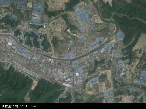 中国湖北省十堰市茅箭区白浪开发区白浪地图(卫星地图)