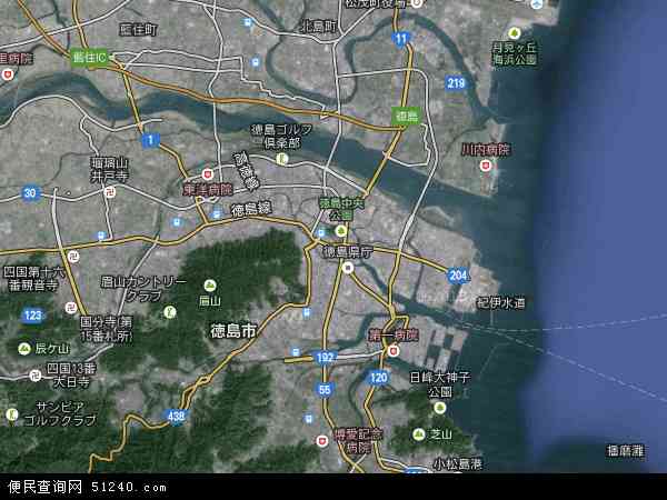 徳岛卫星地图 - 徳岛高清卫星地图 - 徳岛高清航拍地图 - 2024年徳岛高清卫星地图