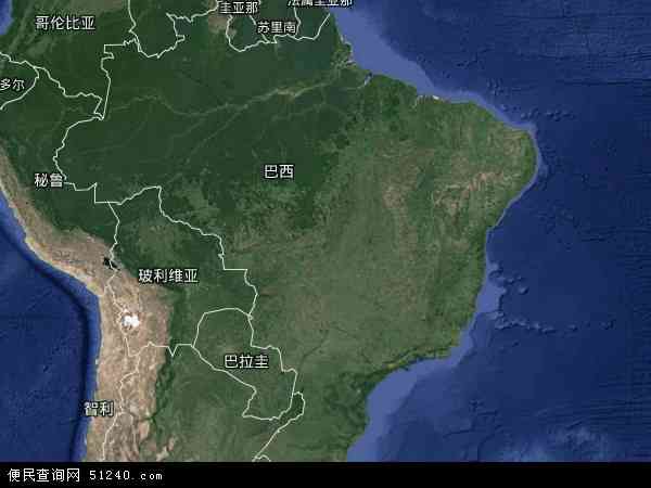 巴西卫星地图 - 巴西高清卫星地图 - 巴西高清航拍地图 - 2024年巴西高清卫星地图