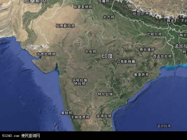 印度卫星地图 - 印度高清卫星地图 - 印度高清航拍地图 - 2024年印度高清卫星地图