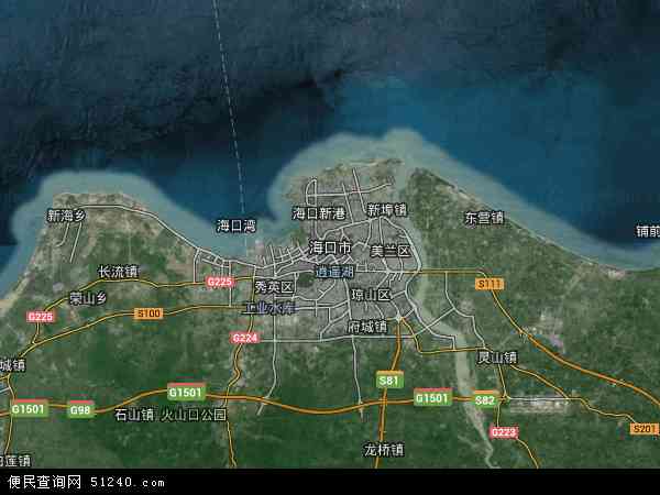 海口市卫星地图 - 海口市高清卫星地图 - 海口市高清航拍地图 - 2024年海口市高清卫星地图