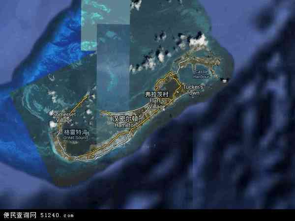 百慕大卫星地图 - 百慕大高清卫星地图 - 百慕大高清航拍地图 - 2024年百慕大高清卫星地图