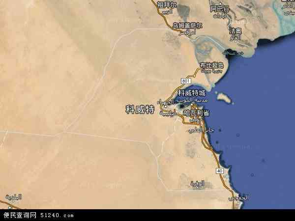 科威特卫星地图 - 科威特高清卫星地图 - 科威特高清航拍地图 - 2024年科威特高清卫星地图