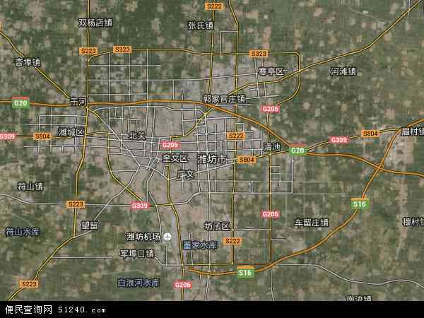 潍坊市卫星地图 - 潍坊市高清卫星地图 - 潍坊市高清航拍地图 - 2024年潍坊市高清卫星地图