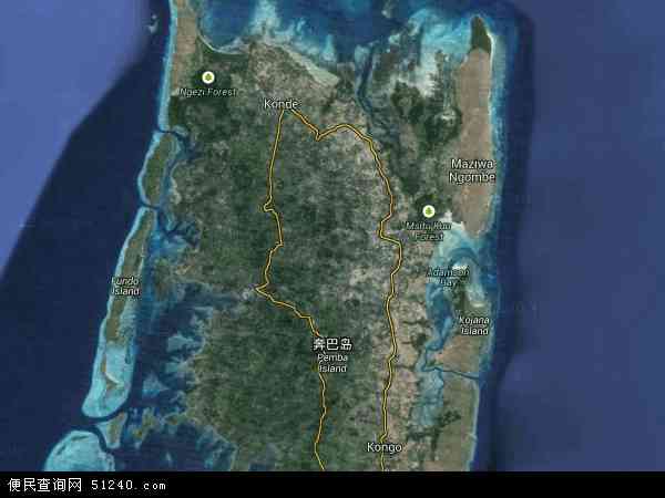 奔巴北卫星地图 - 奔巴北高清卫星地图 - 奔巴北高清航拍地图 - 2024年奔巴北高清卫星地图