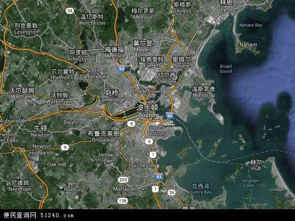 波士顿卫星地图 - 波士顿高清卫星地图 - 波士顿高清航拍地图 - 2024年波士顿高清卫星地图
