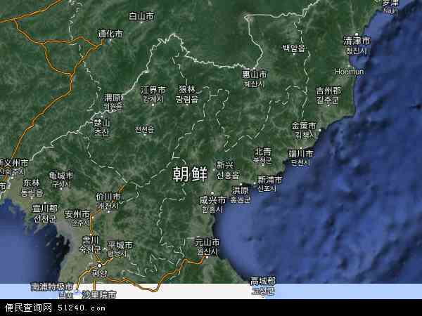朝鲜卫星地图 - 朝鲜高清卫星地图 - 朝鲜高清航拍地图 - 2024年朝鲜高清卫星地图