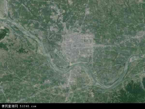中国陕西省汉中市地图(卫星地图)