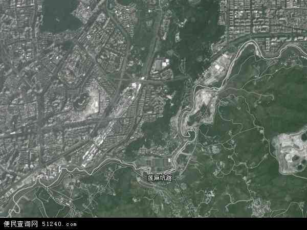 中国广东省深圳市罗湖区黄贝地图(卫星地图)