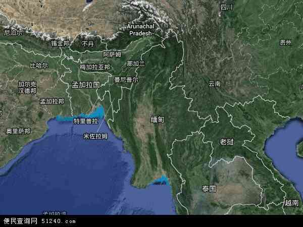 缅甸卫星地图 - 缅甸高清卫星地图 - 缅甸高清航拍地图 - 2024年缅甸高清卫星地图