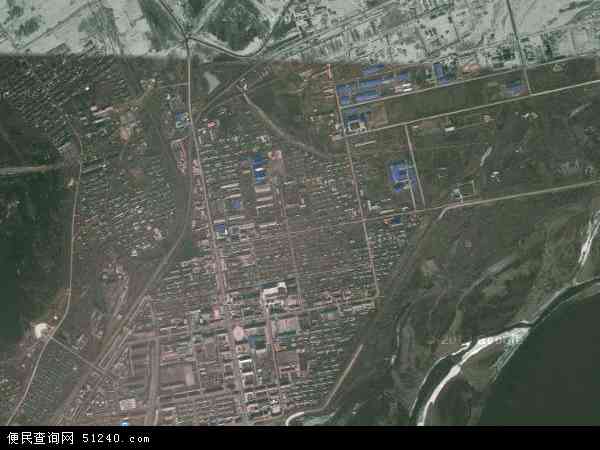 中国黑龙江省大兴安岭地区塔河县塔河镇地图(卫星地图)