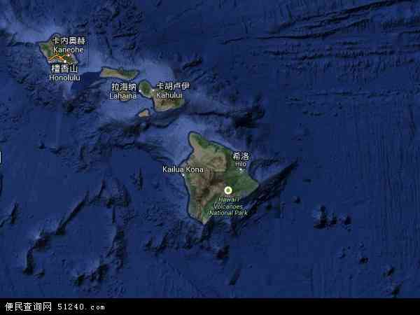 夏威夷卫星地图 - 夏威夷高清卫星地图 - 夏威夷高清航拍地图 - 2024年夏威夷高清卫星地图