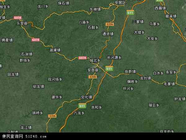 安岳县卫星地图 - 安岳县高清卫星地图 - 安岳县高清航拍地图 - 2024年安岳县高清卫星地图