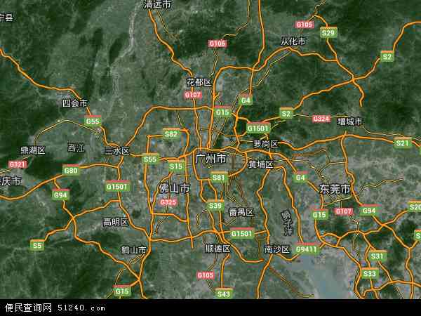 广州市卫星地图 - 广州市高清卫星地图 - 广州市高清航拍地图 - 2021