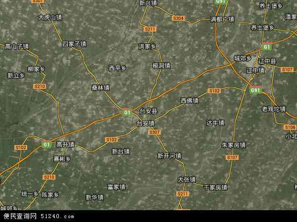 台安县卫星地图 - 台安县高清卫星地图 - 台安县高清航拍地图 - 2024年台安县高清卫星地图