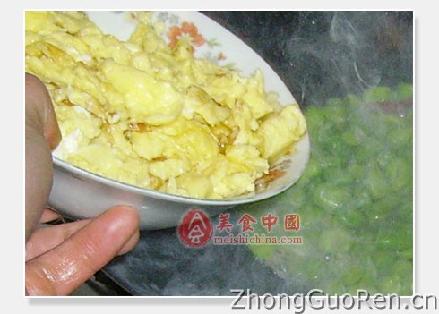 蚕豆米炒鸡蛋