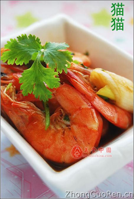 豉油香菜虾