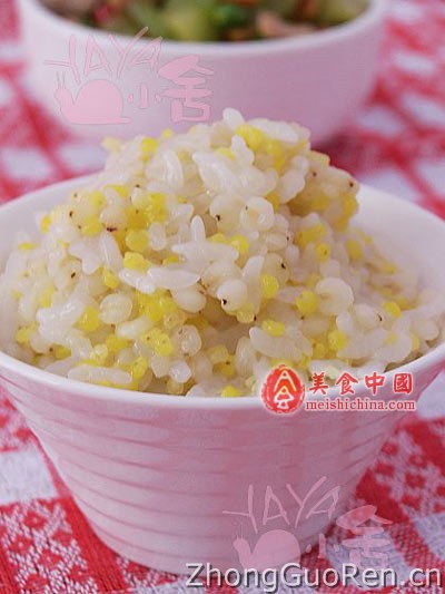 小炒豌豆粒&杂米饭