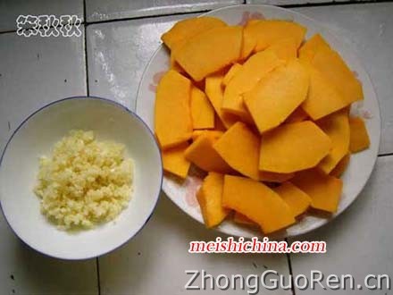蒜容煮南瓜图解做法·美食中国图片-meishichina.com