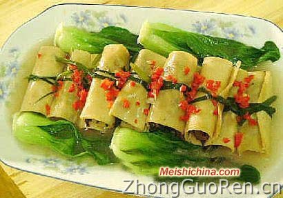 妙手豆皮素菜卷的做法·美食中国图片-meishichina.com