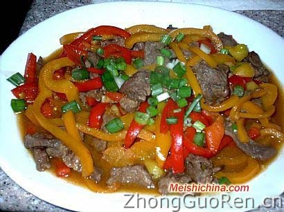 菜椒牛柳的做法·美食中国图片-meishichina.com